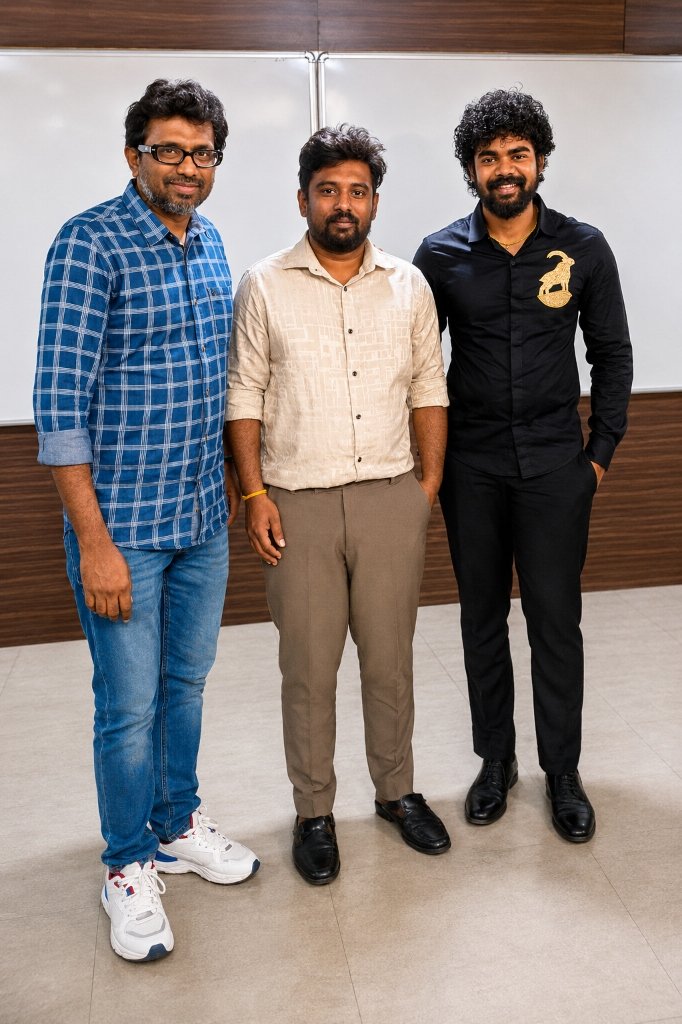 Gokul Ravi with Kennet and Dharani Dharan at IIT Madras Research Park